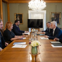 Prezident republiky přijal ministryni financí Alenu Schillerovou, Pražský hrad, 16.3.2026, foto: Zuzana Bönisch