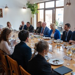 Návštěva prezidenta republiky a paní Evy Pavlové ve Středočeském kraji, Dušníky nad Vltavou, 19.3.2026, foto: Tomáš Fongus