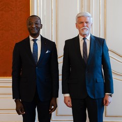 J.E. pan Azize Abdallah Diabate, nový velvyslanec Pobřeží slonoviny, Pražský hrad, foto: Tomáš Fongus