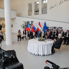  Prezident republiky Petr Pavel se zúčastnil summitu Slavkovského formátu v Bratislavě, 12.5.2056, foto: Tomáš Fongus