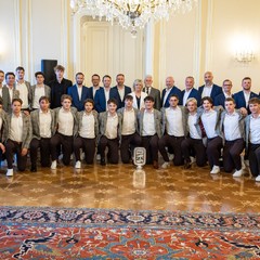 Přijetí mládežnické reprezentace hokejistek a hokejistů a ženské florbalové reprezentace, 8.6.2026. foto: Zuzana Bönisch