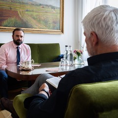 Prezident republiky přijal předsedu Výboru pro obranu Poslanecké sněmovny, Pražský hrad, 29.6.2026, foto: Zuzana Bönischh, KPR