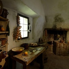 Kuchyně středověké krčmy