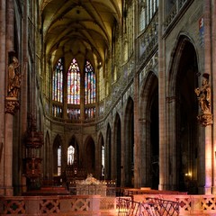 Katedrála sv. Víta - pohled do gotické části